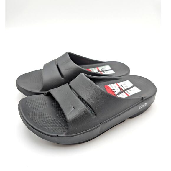 Oofos OOahh Sport Flex Recovery Slide Sandal Unisex Black Size USW6/M4 EU37 - Picture 1 of 11